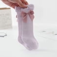 thumbnail image 1 of Calcetines hasta la rodilla de malla para bebé, medias finas de algodón peinado con lazo de princesa para niña recién nacida, primavera y verano, 1 of 4
