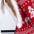 thumbnail image 4 of LEEYNEER Lingerie for Women Plus Size Ladies Christmas Snowflake Print Feather Trim Button Front Adult Onesie Home Wear Siamese Pajamas, 4 of 6