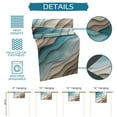 thumbnail image 7 of Table Runner Dresser Scarves 60 Inch Long, Abstrict Geometric Wave Line Stripe Linen Dining Table Runners Gradient Teal White Brown Tabletop Scarf for Wedding Holiday Party Kitchen, 7 of 7