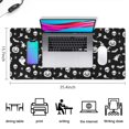 thumbnail image 5 of Long Mouse Pads for Desk,Black Halloween Ghost Pumpkin Pattern Desk Mats on Top Of Desks, Desk Mouse Pad Extra Large with 3mm Non-Slip Base and Stitched Edge for Gaming,Office,Work,Home 35.4"x15.7", 5 of 6