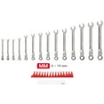 thumbnail image 2 of TEKTON Flex Head 12-Point Ratcheting Combination Wrench Set with Modular Wrench Organizer, 14-Piece (6-19 mm) | WRC95302, 2 of 6