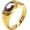 Gold-purple, variant on Women's Stainless Steel Classic Oval Stone Signet Ring, Party Concert Everyday Style