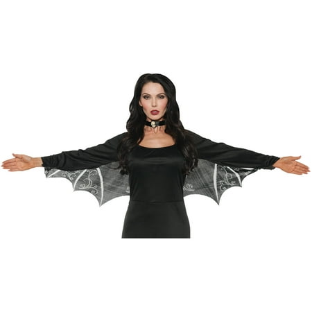 Lace Bat Wings Adult Halloween Accessory