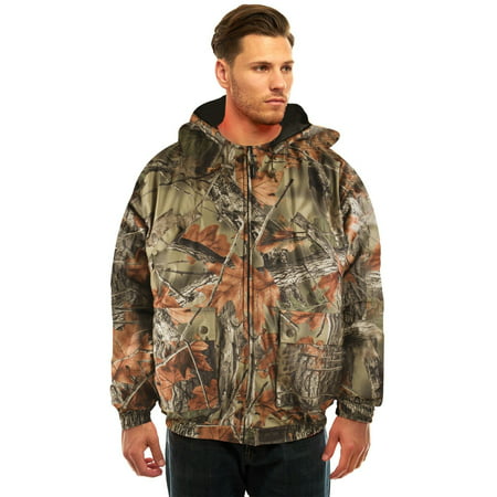 MENS INSULATED & WATERPROOF CAMOUFLAGE TANKER JACKET- HUNTING - CAMPING - HIKING (Large,Highland