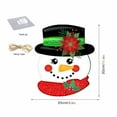 thumbnail image 2 of Bjutir Christmas Cartoon Red Scarf Snowman Wooden Sign Window Door Holiday Home Decoration Wooden Sign Pendant, 2 of 4