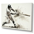 thumbnail image 2 of Designart "Minimalist Baseball Swing II" Sports Wall Art Living Room, 2 of 5