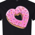 thumbnail image 4 of Inktastic Heart Shaped Donut with Pink Icing and Sprinkles T-Shirt, 4 of 5