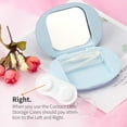 thumbnail image 3 of Contact Lens Box Crown Cute Contact Lens Travel Case Contact Lens Case Container Holder Storage Box Portable Contact Lens Travel Kits Cute Mini (Light blue), 3 of 7