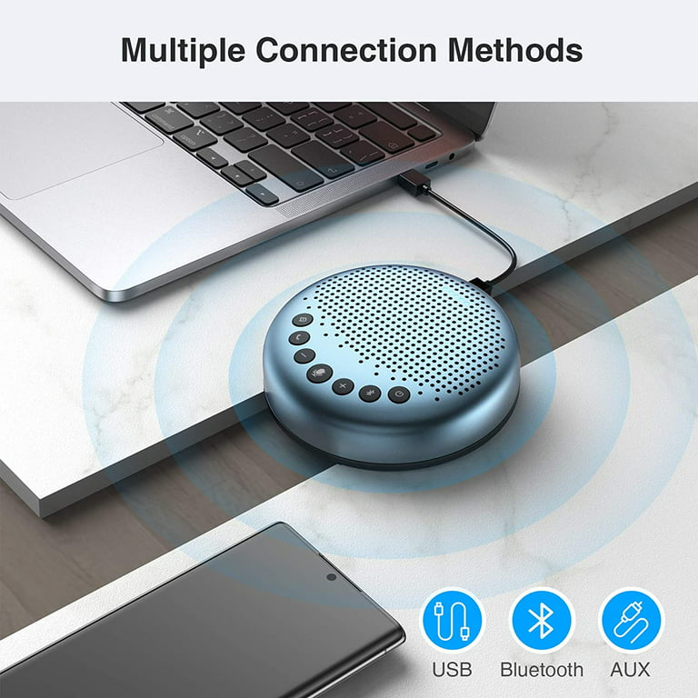 Bluetooth Speaker Lite Noise VoiceIA Speakerphone Conference Blue Luna Cancelling USB EMEET Portable