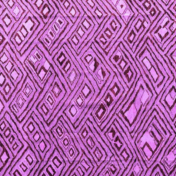 Ahgly Company Indoor Square Abstract Purple Modern Area Rugs, 8' Square