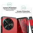 thumbnail image 3 of TJS for TCL 50 XL 5G / 50 XL NXTPAPER 5G Phone Case, with Tempered Glass Screen Protector, Dual Layer Hybrid Magnetic Support Shockproof Heavy Duty Cover (Red), 3 of 5