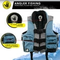 thumbnail image 2 of Body Glove Angler Unisex Adult Fishing PFD Life Jacket USCG Approved, Blue, 2 of 7
