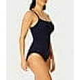 thumbnail image 3 of Anne Cole Womens Shirred Maillot Solid One-Piece Swimsuit 10 Navy Blue, 3 of 4