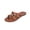 Brown, variant on Wensltd Casual Sandals for Women Crisscross Multi-Strap Flat Thong Slide Sandals Lightweight All Season Black