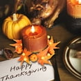 thumbnail image 4 of 1Pcs 4 inch Halloween Candle Ring- Artificial Maple Pumpkin Candle Ring， for Pillar Candle Holder Rustic Wedding Centerpiece Halloween Holiday Home Tabletop Decoration, 4 of 8