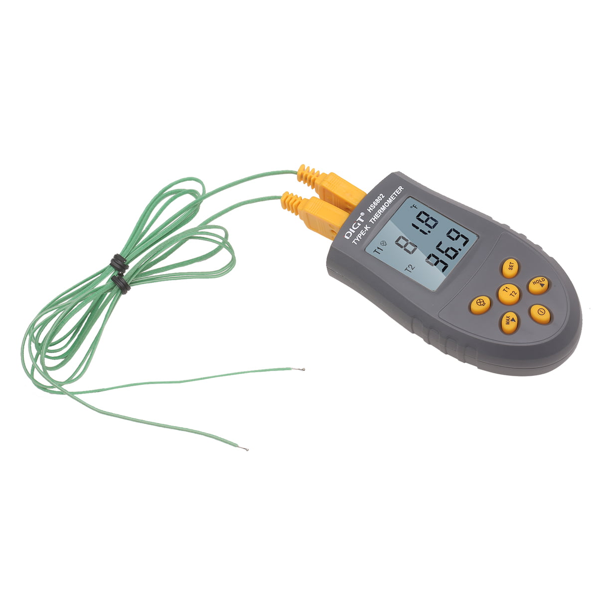 Portable High-precision Digital Thermometer Single Dual Channel Measurement LCD