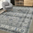 thumbnail image 7 of CAROMIO Vintage Rug Washable Stain Resistant Floor Carpet Boho Accent Rug Non-Slip Vintage Rug for Living Room Home Office, 4' x 6' Gray, 7 of 7