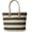 New Black, variant on Striped Synthetic Straw Women's Tote Light Weight Vaction Shoulder Handbag