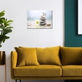 thumbnail image 3 of Zen Stone Canvas Wall Art Spa Stone with White Flower and Butterfly Picture Bathroom Wall Art Modern Spa Artwork for Spiritual Yoga Room Bedroom Picture Wall Decor, 3 of 6