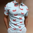thumbnail image 2 of Happy Little Crabs Men Zipper T-shirt Summer Casual Short Sleeve T-shirt Top, 2 of 7