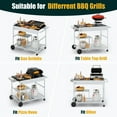thumbnail image 5 of Walsunny Outdoor Pizza Oven Grill Stand,Outdoor Cooking Cart with Wheels, Multi-Functional Prep Station, Compatible with Ninja Woodfire Grill, Cuisinart Grill, Blackstone Griddle, Seasoning Rack, 5 of 8