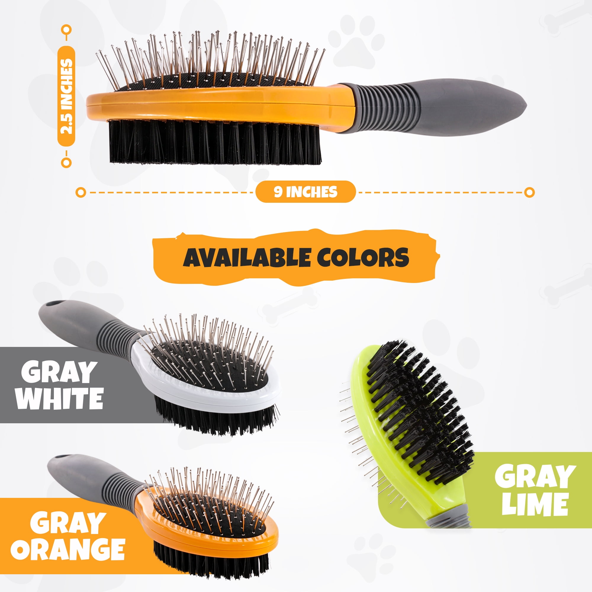 Precious Tails Advanced 2-in-1 Pet Grooming Brush for Dogs & Cats - Dual-Action Fur & Coat Care Tool for Optimal Health and Shine