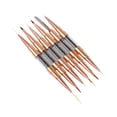 thumbnail image 5 of Unique Bargains 1 Set Rhinestones Handle Nail Art Brushes Kit for Nail Design Black Gold Tone, 5 of 6