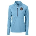 thumbnail image 2 of Women's Cutter & Buck  Powder Blue Philadelphia Union Adapt Eco Knit Stretch Recycled Half-Zip Top, 2 of 3