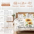thumbnail image 6 of Sunflower Duvet Cover Set Twin Size, Sunshine Farmhouse 4 Piece Soft Microfiber Bedding Set with 1 Duvet Cover, 1 Flat Sheet, 2 Pillowcases, 6 of 9