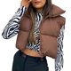 thumbnail image 1 of Chaleco acolchado de algodón engrosado Casual Ladies Coat Vintage para fiesta (Marrón M) FLhrweasw Para estrenar, 1 of 9