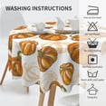 thumbnail image 4 of Fall Tablecloth 70 Inch Round Burnt Orange Pumpkin Table Cloth,Autumn Harvest Thanksgiving Stain Resistance Polyester Farmhouse Indoor Outdoor Table Covers for Kitchen Dining Party Picnic, 4 of 6