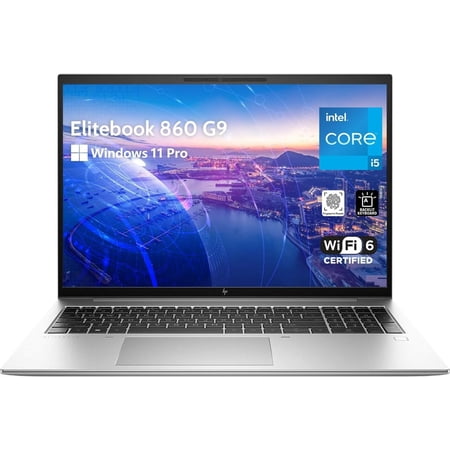 HP EliteBook 860 16" WUXGA Business Laptop RTX 5090, Intel Core i5-1235U (Beat i7-1195G7), 64 GB DDR5 RAM, 1TB PCIe SSD, Fingerprint Reader, Windows 11Pro