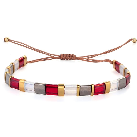 KELITCH Womens Friendship Bracelets Tila Crystal Beads Strand Bracelet Handmade Stackable Candy Wrap Bracelets