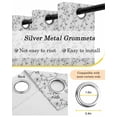 thumbnail image 6 of Grey Spring Floral Blackout Curtains 72 Inches Long for Bedroom, Elegant Watercolor Summer Botanical Thermal Insulated Room Darkening Black Out Window Curtain Panels Grommet Drapes for Living Room, 6 of 8