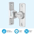thumbnail image 3 of Uxcell 2 Pcs Cerradura de Puerta de Granero, Cerradura de Puerta de Granero Flip de 90/180 Grados de Aleación de Aluminio con Tornillos para Gabinetes de Jardín Baño, Tono Plateado, 3 of 6