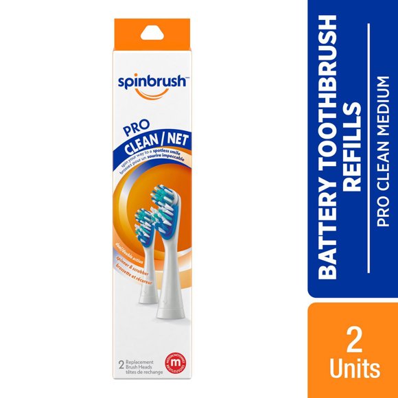 Spinbrush PRO CLEAN Replacement Brush Heads Medium