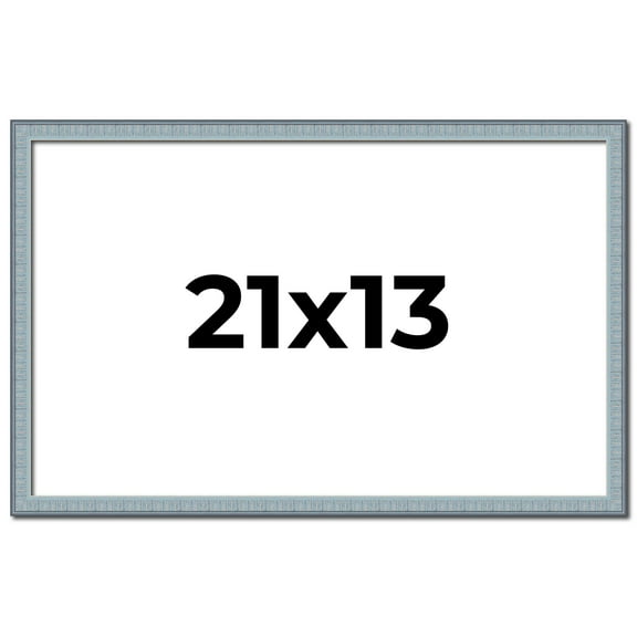 21x13 Frame Rustic Sky Blue Solid Wood Picture Frame | 0.75 Inch Moulding Width |Includes UV