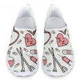 thumbnail image 1 of Zapatos de mujer Doginthehole, diseño de hospital, corazón, dentista, zapatillas planas para mujer, zapatos de enfermería ligeros sin cordones para caminar, 1 of 5