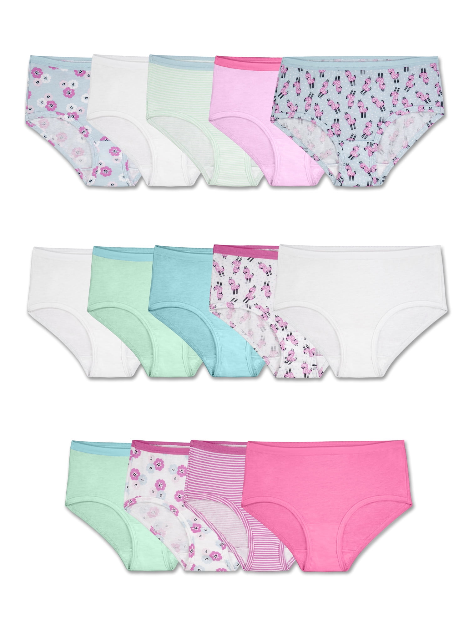 Girls Briefs 3 6 9 Pack Pants Knickers Hipster  School 1-14 Years 