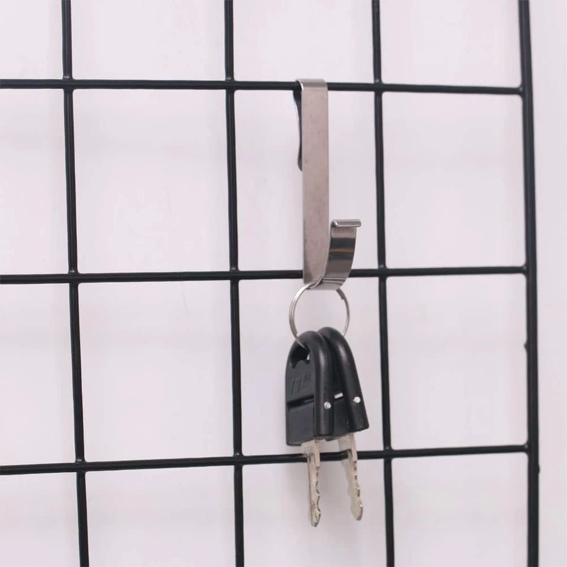 CRESTIN- 20 Pack J Shaped Hook Stainless Steel Hanger Clip-On Hook,Hanging Sink Grid Hook