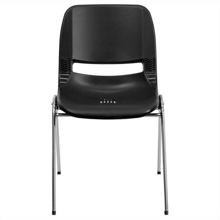 Seat Chrome Frame Flash Furniture HERCULES Series 661 lb Capacity Ergonomic Shell Stack Chair with Chrome Frame and 16