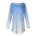 thumbnail image 4 of 2025 ,Womens Tunic Tops Fall 2025 Long Sleeve Crew Neck Cute Pullover Loose Fit Tee Shirts Lightweight Casual Blouses, 4 of 5