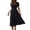 Black, variant on Ecqkame Summer Dresses for Women A Line Tunic Square Neck Short Sleeve Floral Print Dress Casual Flowy Boho Vacation Midi Dress Gray XXL