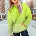 thumbnail image 2 of idosla Hoodies for Teen Girls Cute Trendy Youth Long Sleeve Oversized Hooded Sweatshirts Tween Tops Winter Preppy Clothes (Green, 13-14 Years）, 2 of 6