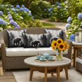 thumbnail image 6 of Outdoor Pillow Cover Forest Bears Black Set of 2 Waterproof Throw Pillowcases Oil Painting Decorative Patio Furniture Pillows for Couch Garden Indoor & Outdoor Use, 6 of 9
