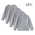 thumbnail image 2 of 4 Pack Girls Long Sleeve Shirts Fashion Crewneck Casual Pullover Tops Loose Lightweight Basic Tees Size 1-11, 2 of 6