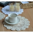 thumbnail image 4 of Set of 8 Hand Crochet Lace Doilies Table Coasters Dresser Runners Placemats Plant Mats, 4 of 5