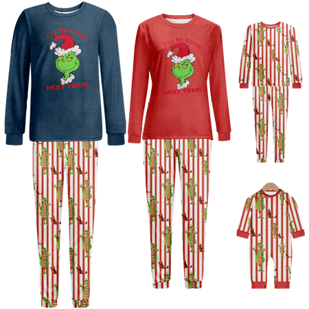 

FUNIER Holiday Family Matching Christmas Pajamas Sets Christmas Printed Sizes for Adult-Kids-Baby-Pet 2-Piece Top and Pants Bodysuits Xmas Pjs Set