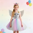 thumbnail image 2 of LIJCC Girls' Unicorn 3-Piece Costume Set - Sparkly Dress, Wing Accents & Headband - Perfect for Costume Parties, Dress-Up Play & Special Celebrations, 2 of 4