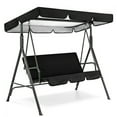 thumbnail image 2 of Outdoor Swing Canopy Replacement Set, Porch Swing Canopy Replacement Top + Swing Seat Replacement, 3 Seater Garden Swing Seat Waterproof Durable Outdoor Sun Shade Patio Swing Canopy Awning, 2 of 4